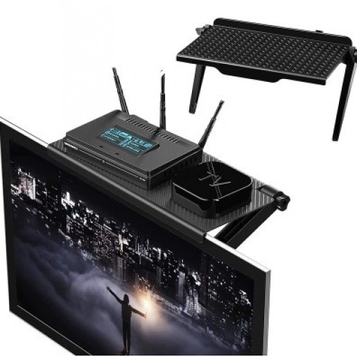 Полиця - кронштейн для WiFi роутера / ТВ тюнера (26см) Black