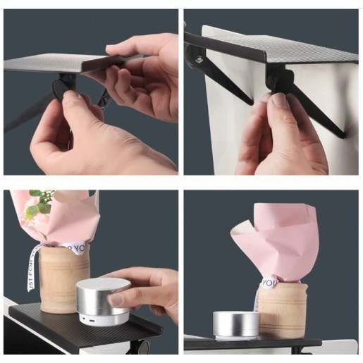 Полиця - кронштейн для WiFi роутера / ТВ тюнера (26см) Black