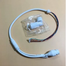 PoE кабель для IP камери, 8-жильний, гермо, білий