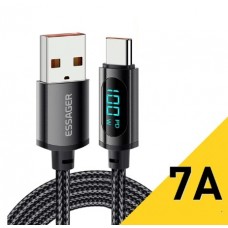 Кабель USB to Type-C 7A Fast Charging Black