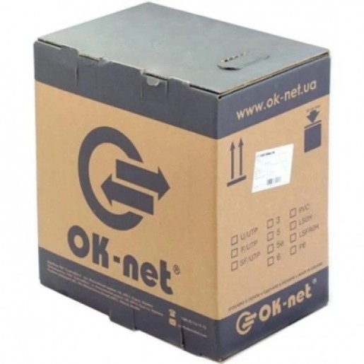 Кабель OK-Net UTP 305м cat.5e 4 пари (КПП-ВП (100) 4х2х0,51) зовнішній