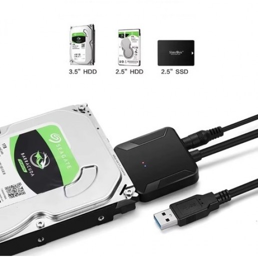 Адаптер USB 3.0 - SATA для SSD-HDD2.5-3.5'' дисків з блоком живлення