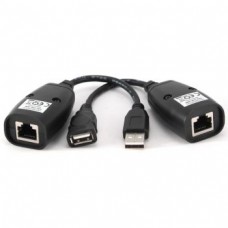 Подовжувач USB2.0 RJ45 Cablexpert до 30м