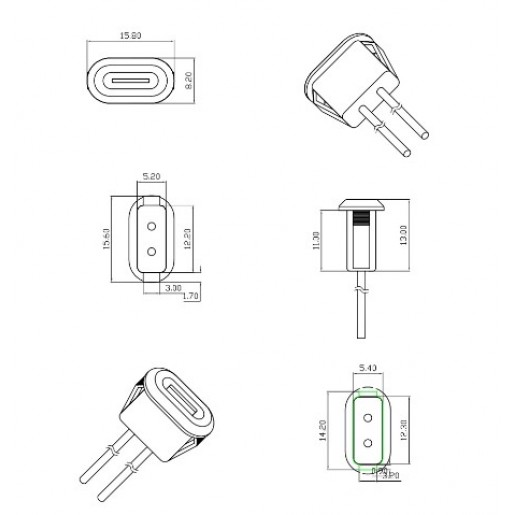 Роз'єм Type-C Female (мама) чорний