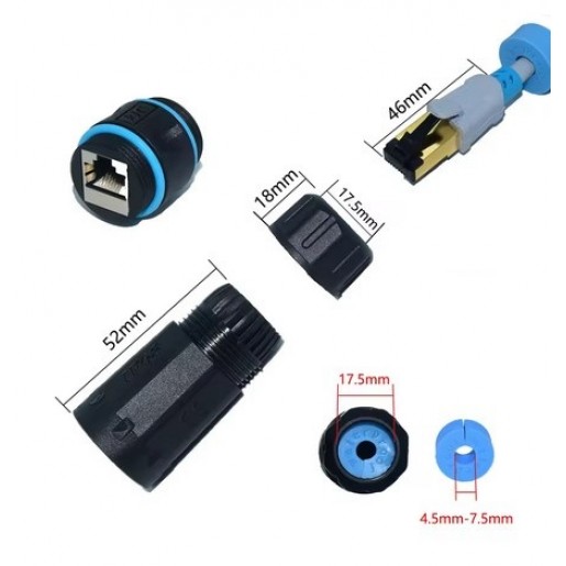 З'єднувач RJ45 to RJ45 FTP IP68 Type-B