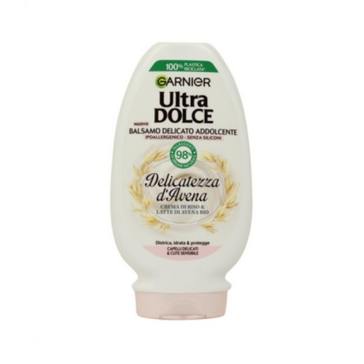 Бальзам для волосся Garnier Ultra Dolce Balsamo Delicato Addolcente Delicatezza d'Avena рисовий крем і вівсяне молочко для чутливої шкіри 200 мл