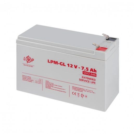 Акумуляторна батарея 7.5 Ah/12V LogicPower LPM-GL (6562)